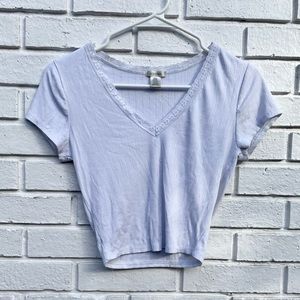White ribbed crop top